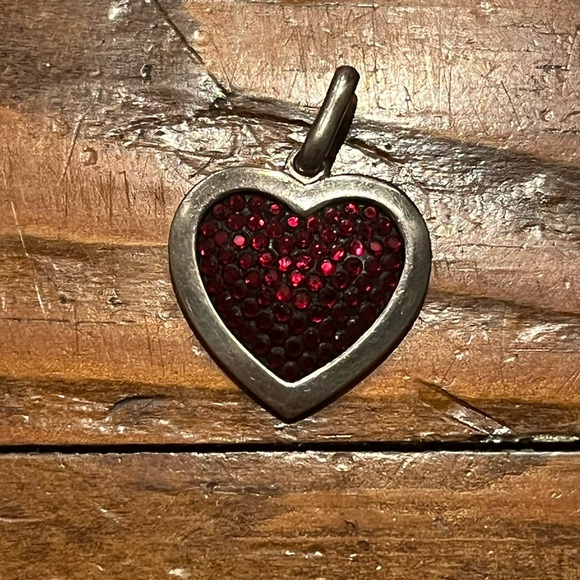 Jusith leiber sterling silver ruby heart pendant ❤️❤️❤️❤️❤️❤️ - Picture 3 of 7